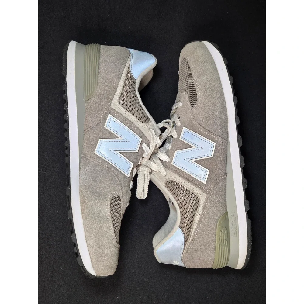 New Balance 574 Classic Men's Size 12 Grey Suede Sneakers ML574EVG